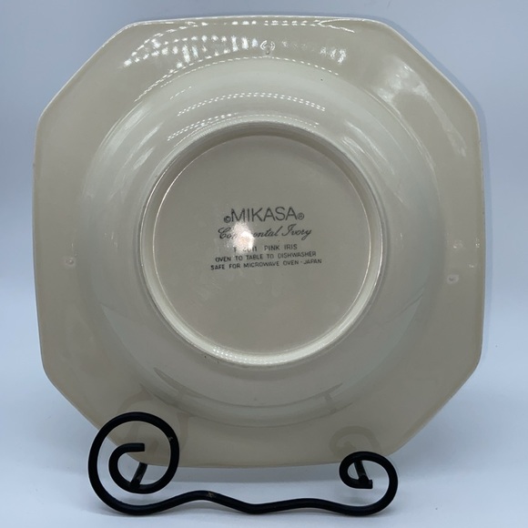 Mikasa Continental Ivory Pink Iris Salad Soup Bowl - Picture 2 of 5